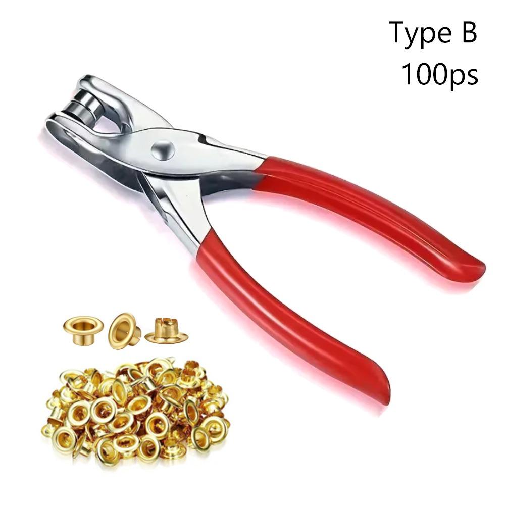 With Eyelets Grommet Eyelet Plier Set Installation Grommet Tool Kit Metal Pliers  For Leather Cloth