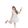 Korean chic vest dress women's summer new sweet little doll skirt pleated loose skirt