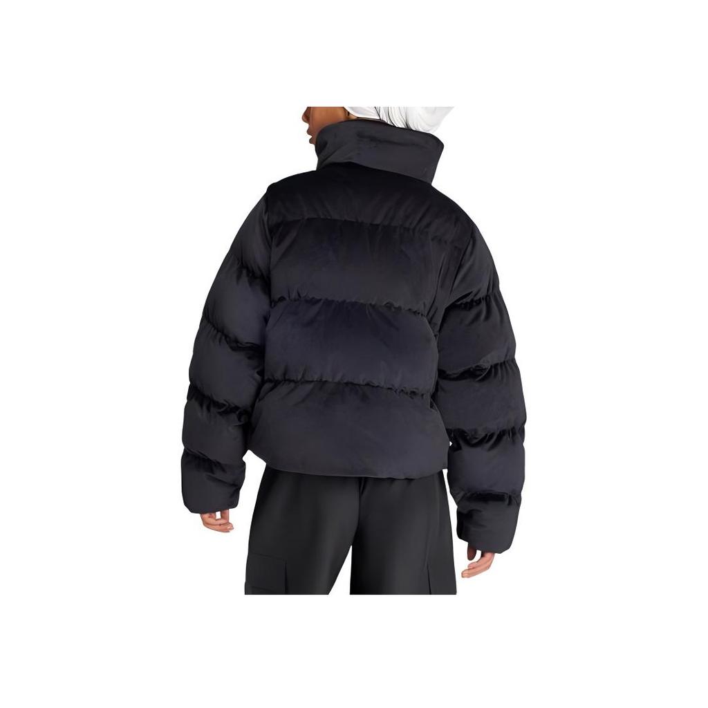 adidas Originals Giacca Piumino Velvet Comoda Zip-Up Collo Alto Maniche Lunghe Giacca Donna Nera IW8439