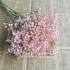 5pcs 3 Branch Artificial Gypsophila Fake Silk Petals Stretching Branches Design Artificial Flower Stems Plastic
