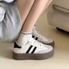 Little White Shoes Women's Platform 2025 Spring and Autumn New Forrest Gump Training Shoes Versatile Casual Board Shoes Muffin Lace-up Single Shoes