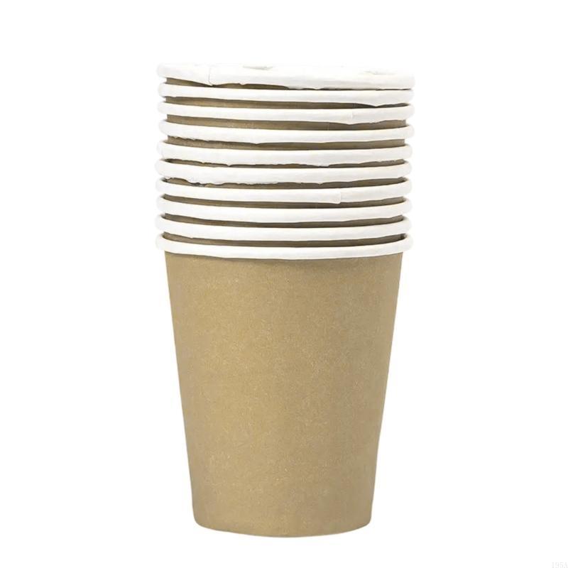 Pack Of 10 Disposable Single Wall Cups Hand Painted Drinking Cup Use Friendly Coffee Cups Durable And Leak Proof Design