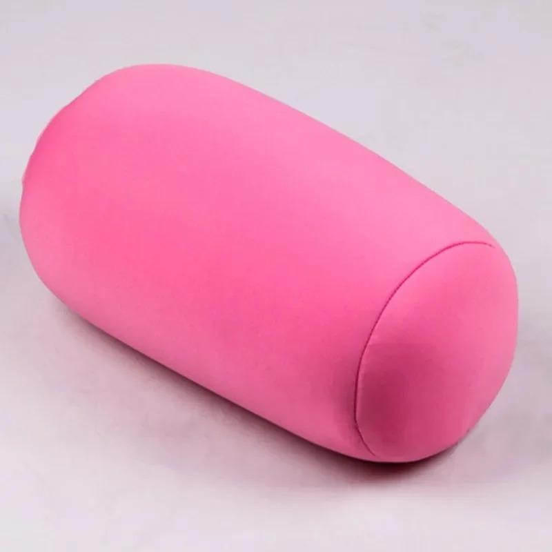 Super Soft Head PillowCase Micro Mini Microbead Back Cushion Pillow Roll Pillow Head Convenient Travel Pillow Bed Decoration
