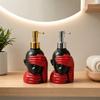 200ml Dispensing Bottle, Smooth Foaming Artistic Black Red Design Soap Bottle, Large Capacity Soap Dispenser for Bathroom Decor