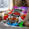 Geometry Dash Pattern Blanket for Home Decoration, Bed, Sofa, Car Travel, Camping, Suitable for All Seasons, Birthday Christmas Gift