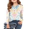 Girls Long Sleeve T Shirts Kids Fall Tops Crewneck Printed Basic Tees