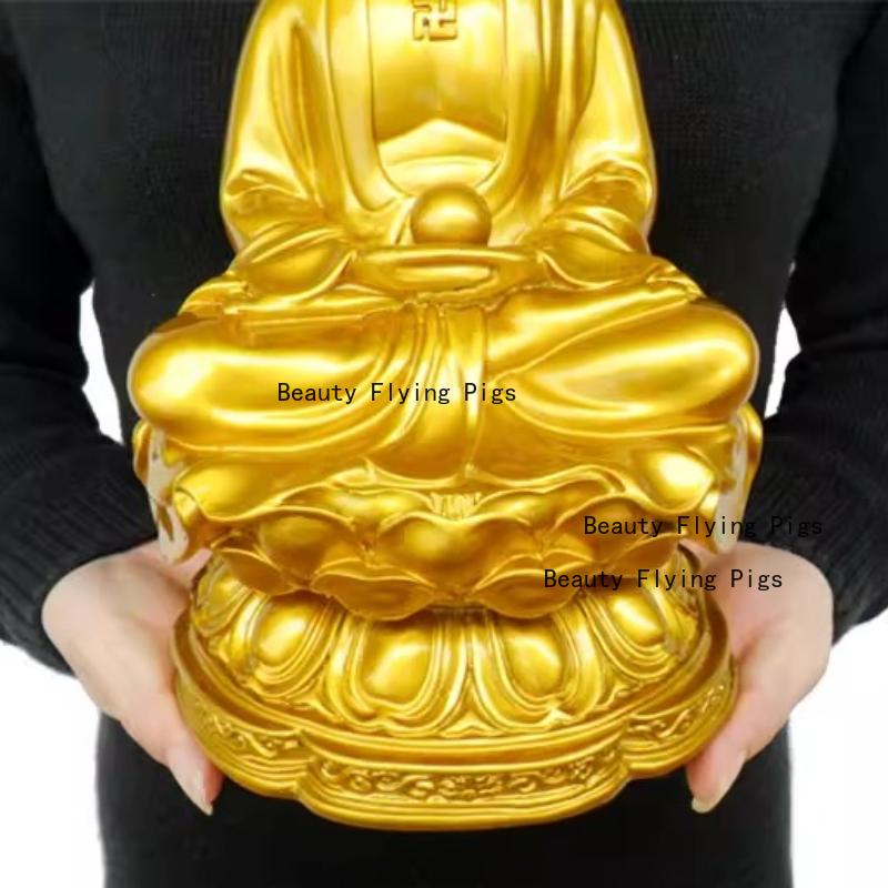 Resin Buddha Statue Chinese Resin Handicrafts Feng Shui Buddha Statue Ornament Home Decoration Office Buddha Statue Decoration