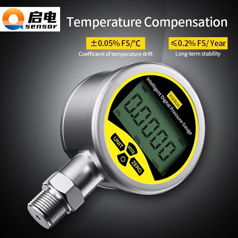 Digital Pressure Gauge 0.1bar/1bar/10bar Pressure Meter -100kpa -0.1-0.06Mpa Pressure Manometer 30bar Digital Pressure Gauge