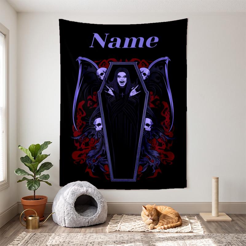 Ozzy Osbourne (1) Tapiserie decorativă de perete cu nume personalizabil, alegerea ideală pentru decorul pereților în dormitoare, camere de zi, cămine studențești și acasă
