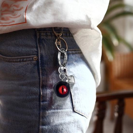 Gothic Horror Schlüsselanhänger Augapfel Anhänger Handgefertigt Harz Schlüsselanhänger Halloween Inspiriert Schlüsselanhänger Rucksack Zubehör