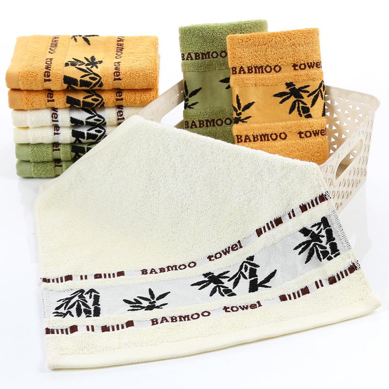 Bavoirs en coton et Fiber à motif de bambou, petit carré pour sécher les cheveux, sans peluches, absorbant, serviette douce pour le visage