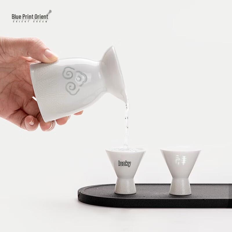 Jingdezhen White Porcelain Chinese Liquor Set
