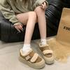 Retro Warm Thickern Hairy Vulcanize Shoes for Women 2026 Winter New Fashion Versatile Soft Plush Comfortable Chunky Cotton Shoes