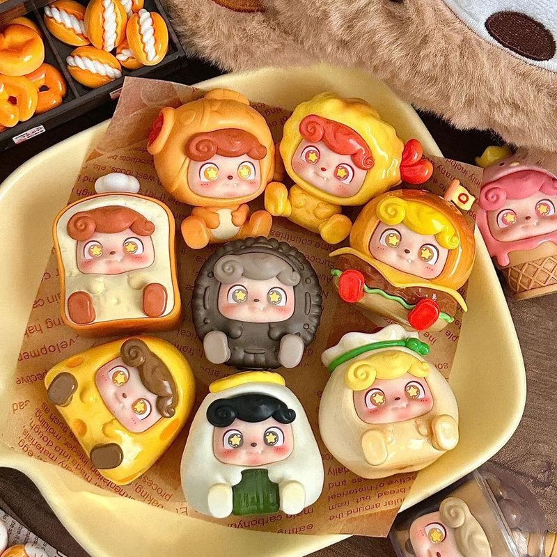 In Stock Q.Kid Street Snack Mini Series Toys Bag Dolls Cute Action Figure Desktop Ornaments Gifts Collection