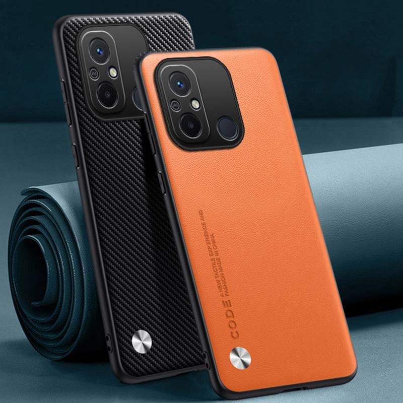 Luxury PU Leather Case For Xiaomi Redmi 12C 12 C Back Cover Matte Silicone Full Protection Phone Case For Redmi12C Redmi12 C 4G