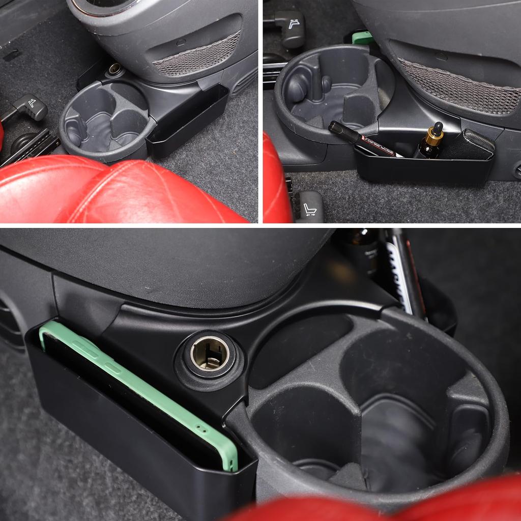 Hcilloend Storage Box for New Fiat 500 Navigation Storage Center Cup Holder Storage Cup Holder Storage Storage Made of Easy Car Interior Convenient