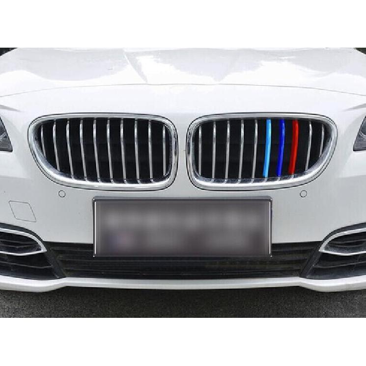 3-Color Fit For BMW 5 Series Cover Trim Front Grille Grill Strips 3PCS 2013-2017