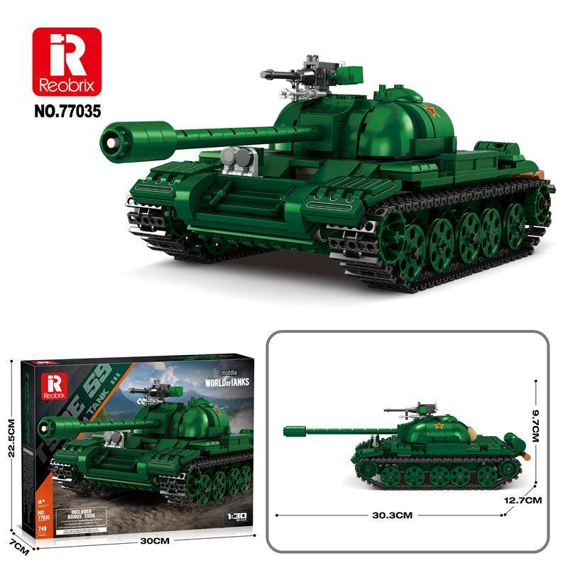 

Zhen Brick 77034 Military Puddle Tank Model - Educational Building Blocks for Boys, Desktop Ornament Toy.