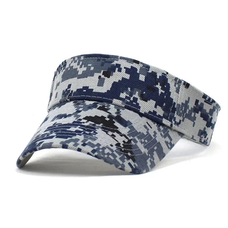 

Spring and Summer Polyester Camouflage Visors Adjustable Sun Cap For Men and Women 03 56-60cm Adjustable синій