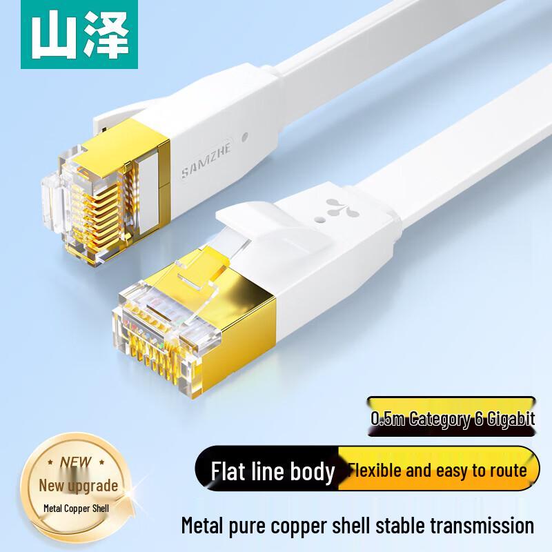 SAMZHE Cat6 Flat Gigabit Ethernet Cable