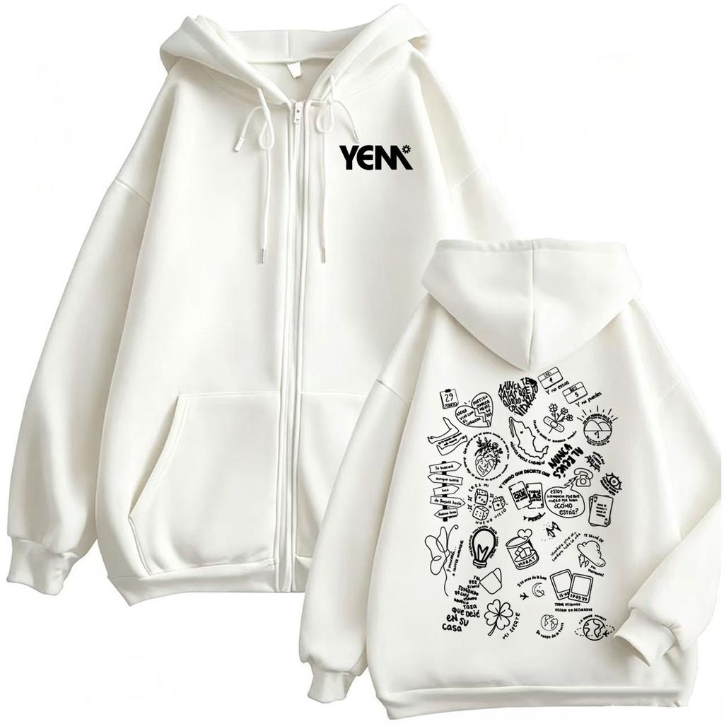 Morat Uafsluttede Sager Yem Lynlås Hættetrøjer Herre Harajuku Hip Hop Sweatshirt Jakke Frakker Afslappede Pullovere