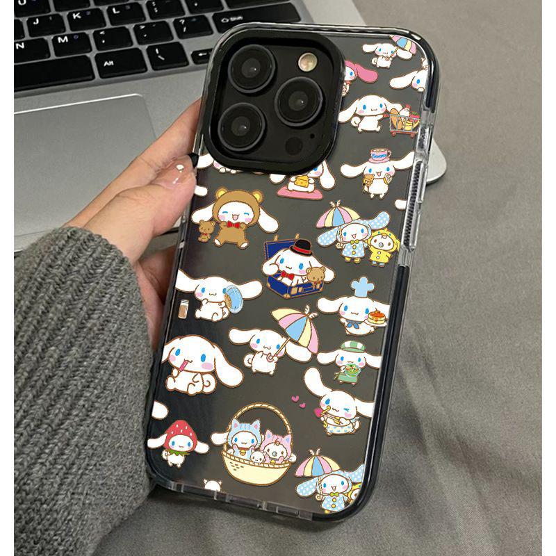 Cartoon Full Screen Yugui Dog iPhone11promax Apple 11 Mobile Phone Case 11 Transparent 11 Black Edge 11 Silicone 11