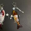 Articulated Fishing Lure Keyring Flexible Body Handmade Keychain Decoration Bag Accessory for Fishing Enthusiast
