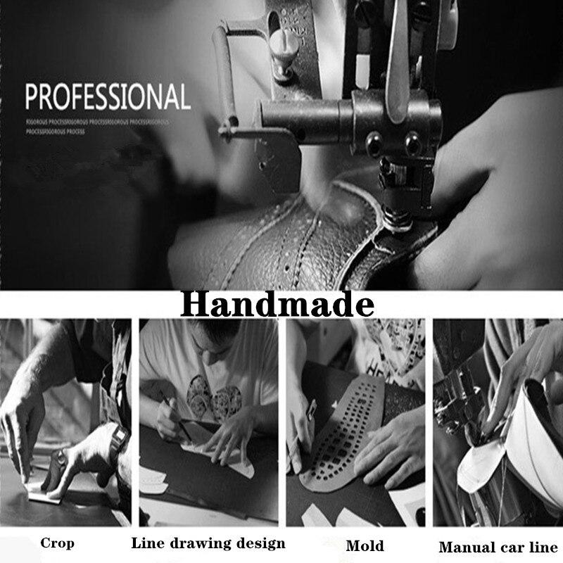 Top Luxury Handmade Boots Women Foot Wide Single Shoes Flat Leather Loafers Ladies Cowhide Shoes Large Size 34 -42