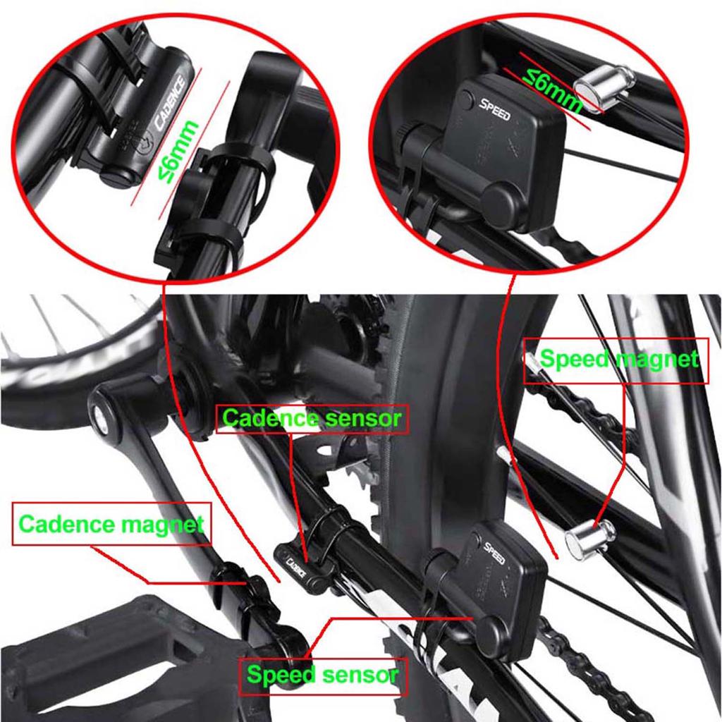 LIXADA Wireless Bike Computer Speed Meter with Heart Rate Sensor Backlight Display Multifunction Waterproof Cycling Speedometer