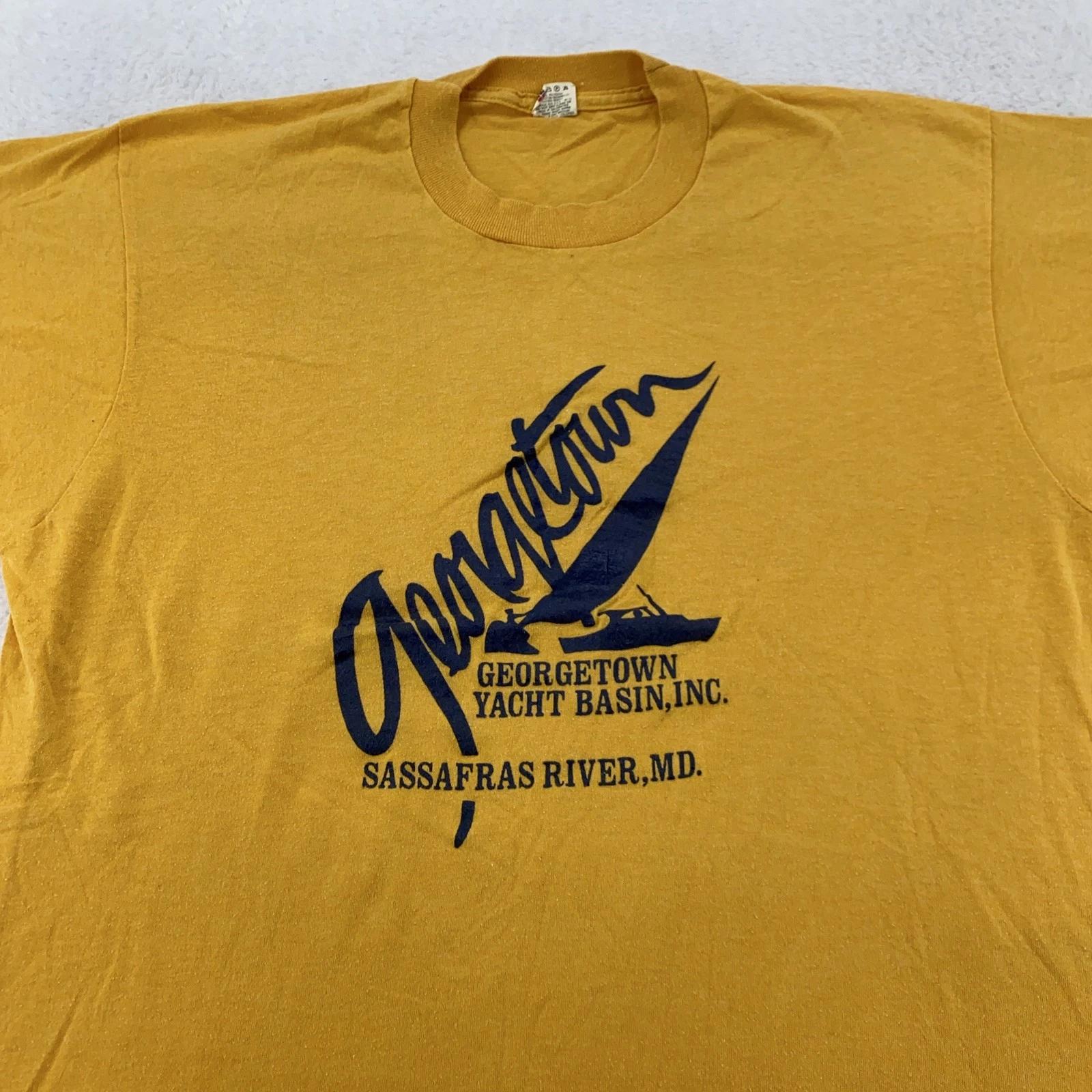 

Vintage Georgetown Yacht Basin Shirt Mens Medium Marina Maryland Boat 80s Tee 3XL