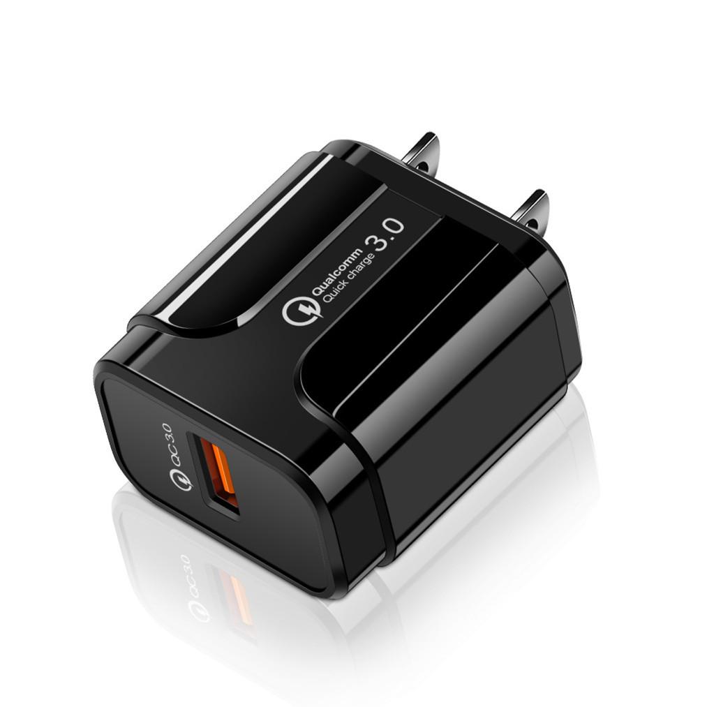 Mobile Phone Travel Charger QC3.0 Single Port Fast USB Charging Adapter