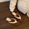 Wedge Heel Slipper Slides Women Clip Toe Vacation Beach Flip Flops Narrow Summer Sandals Casual Shoes Comfort Footwears