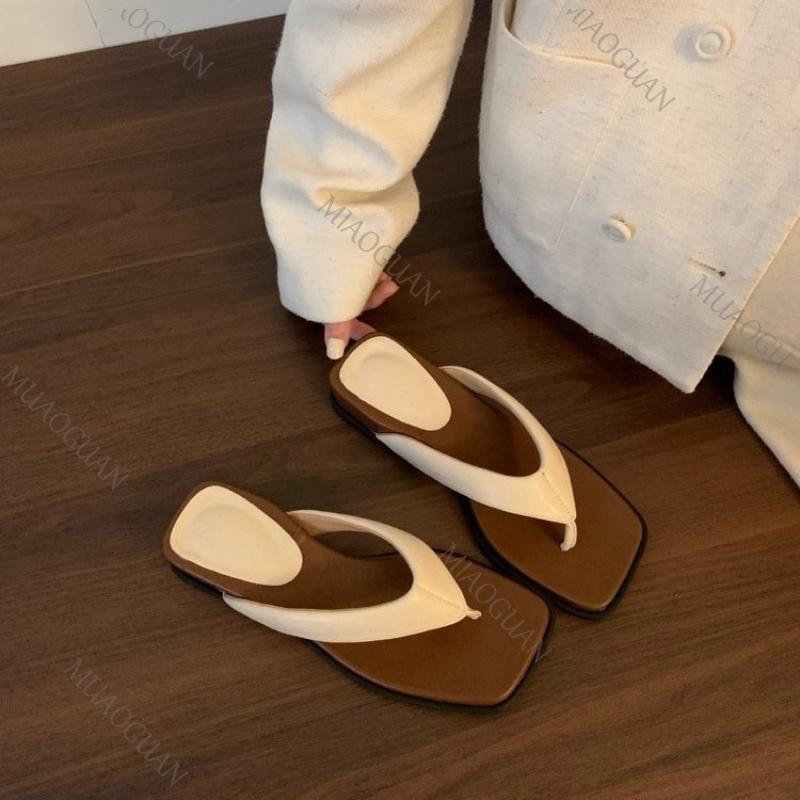 Wedge Heel Slipper Slides Women Clip Toe Vacation Beach Flip Flops Narrow Summer Sandals Casual Shoes Comfort Footwears