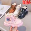 Boys' and Girls' Lightweight Snow Boots for Winter, Children's Leather Shoes with Added Insulation for Warmth and Comfort, Large Cotton Shoes.