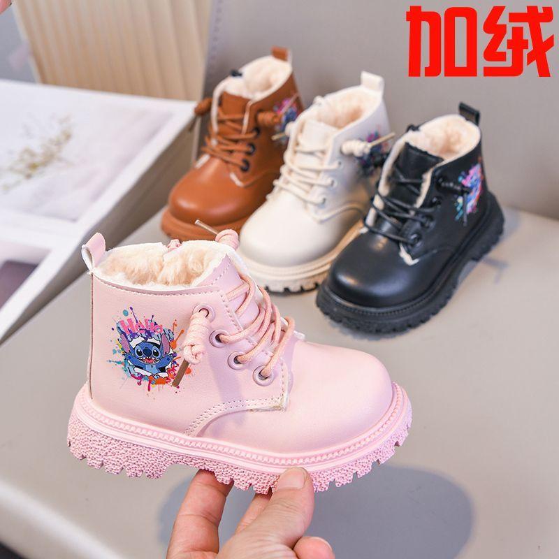 Boys' and Girls' Lightweight Snow Boots for Winter, Children's Leather Shoes with Added Insulation for Warmth and Comfort, Large Cotton Shoes.