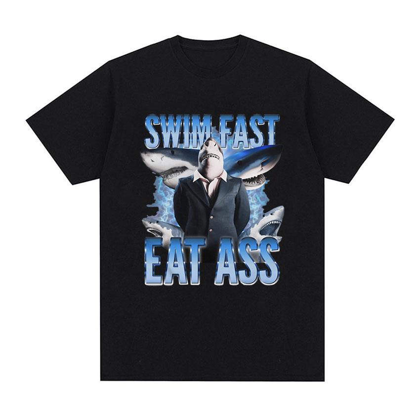 Funny Fish Diagram Meme Graphic T Shirt Men Women Retro High Quality Fashion T-shirts Tops Casual 100% Cotton Oversized T-shirt