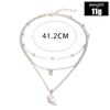 Bohemian Fashion Personality Wing Pendant With Diamond Beads Three-Layer Necklace