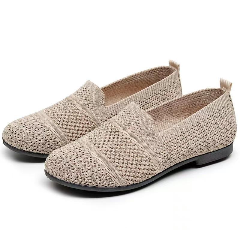 Women's New Summer Cloth Shoes Flying Mesh Breathable Comfortable Casual and Versatile Soft Bottom Fashionable