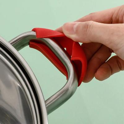 1 par de alças de silicone antiderrapantes e anti-escaldantes SilicOne Pot Handle Cover com isolamento térmico e acessórios de cozinha