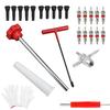 26Pcs Tyre Valve Tool Valve Core Repair 4 In 1 Valve Core Repair Tool Valve Key Car Tyre Valve Remover For Car And Motorcyce