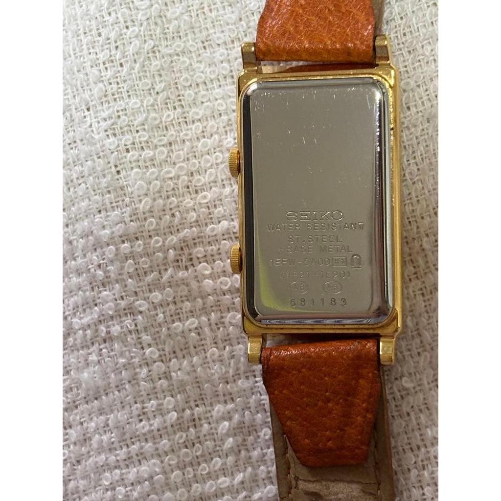 Used SEIKO Neue Dual Time 1EFW-5A00 Watch Gold Vintage