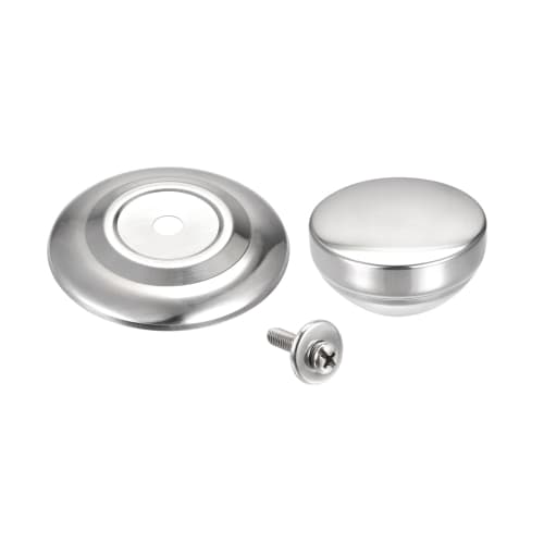 Uxcell Universal Pot Lid Knobs, Stainless Steel Replacement Knobs, 51x28mm, Glass and Stainless Steel, Pack of 4