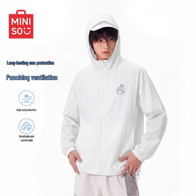 MINISO Men s Lightweight Hooded Sun Protection Jacket M