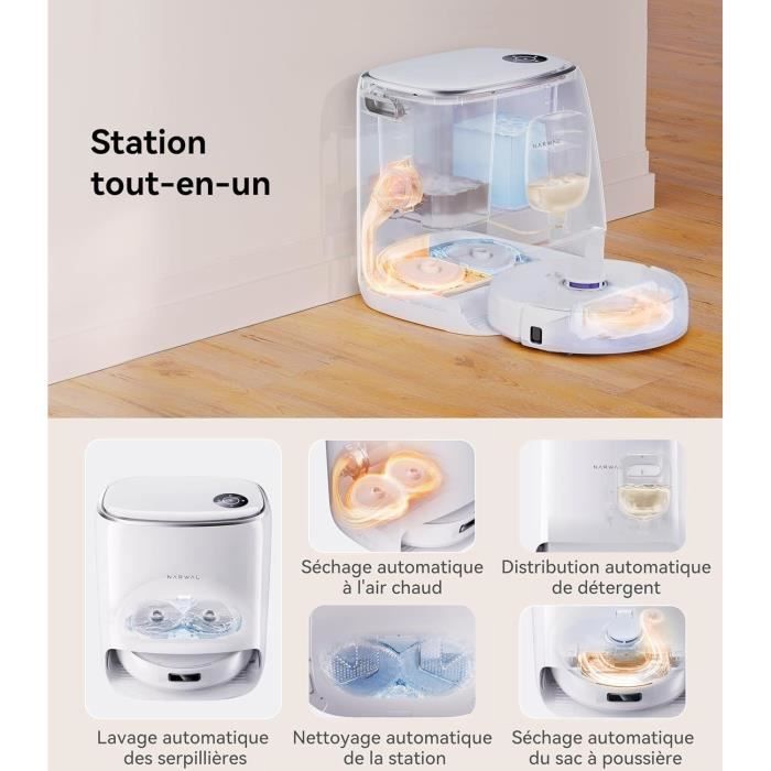NARWAL Freo X Ultra Saug-Wischroboter mit All-in-One-Dockingstation - Intelligente Reinigung - 8200 Pa Leistung