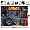 1pc, 2Dflat, Polyester Garage and Car Repair Themed Backdrop, Suitable for Birthday Parties, Studio Decorations, Holiday Banners