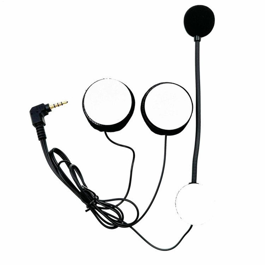 Motorcycle Headset Microphone 3.5mm Elbow Interface Jack Helmet Speakers High-Definition Audio Earbuds for Communication