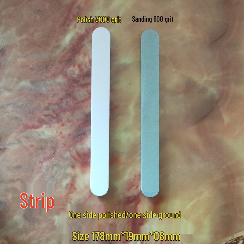 Pilă de Unghii Verde & Albă cu Două Fețe, Bloc de Lustruit - Pilă Argintie pentru Instrumente de Manichiură