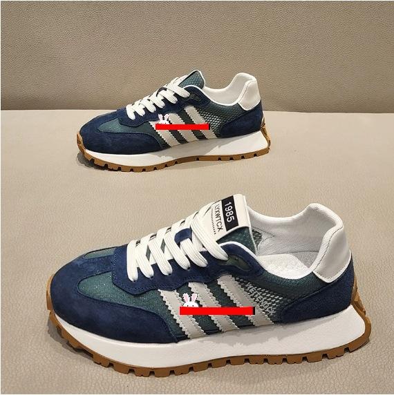 Spring new thick-soled low-top shoes three-bar mesh breathable casual shoes trendy zmd