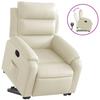 Recliner with Lift Assist Cream Artificial Leather