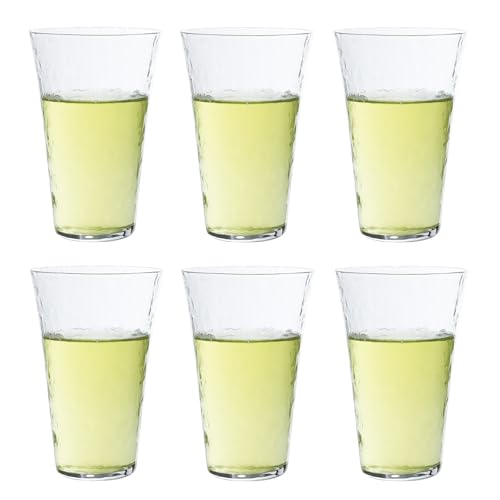 Toyo Sasaki Glass Usuha Tumblers, 180ml, Set of 6, Made in Japan, Dishwasher Safe, Shatter-Resistant, Glass Cups, Sake Glasses, Thin, Perfect for Sipp
